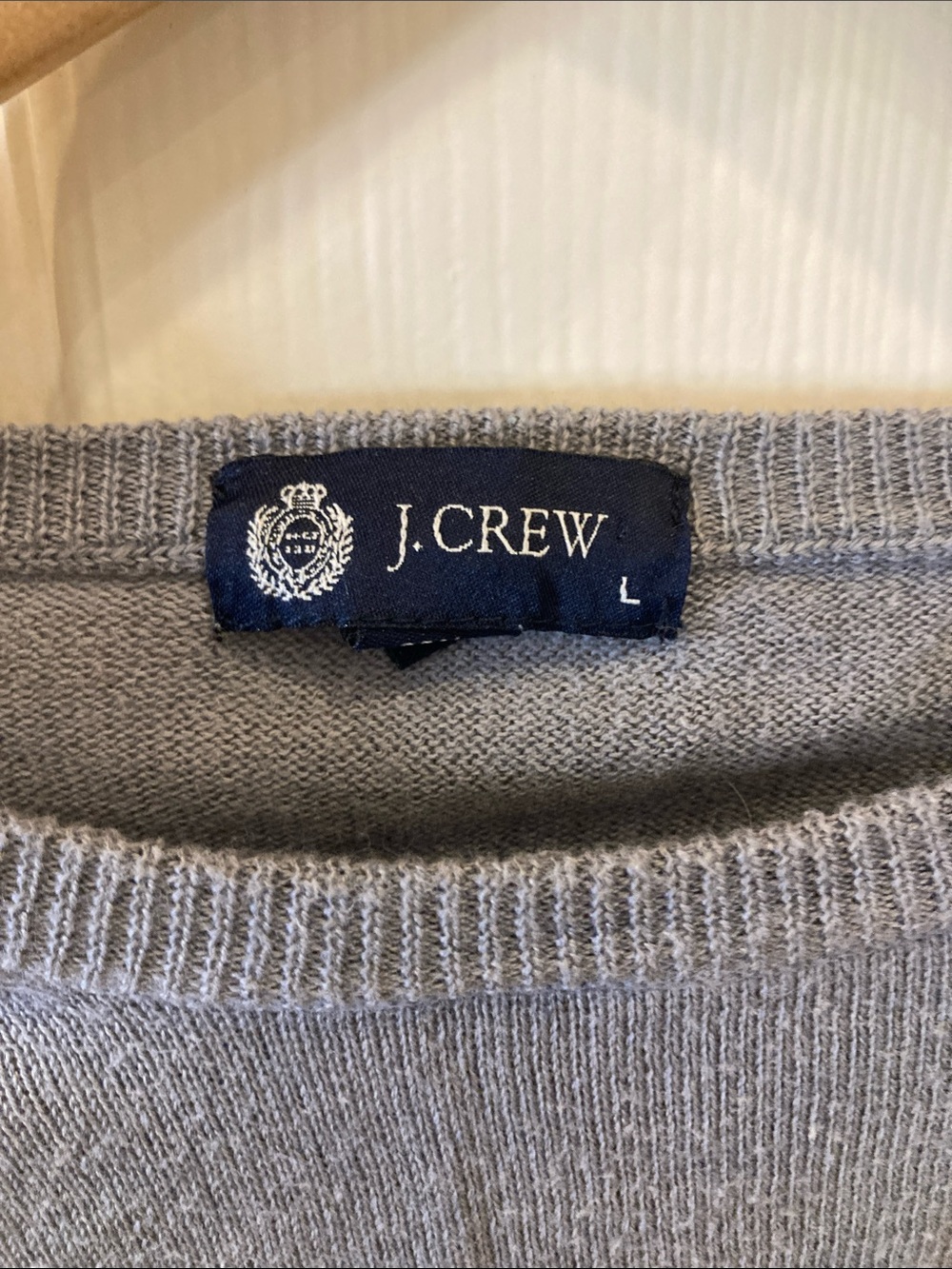 J. Crew Men's Pale Blue Crewneck Sweater - Picture 2 of 8